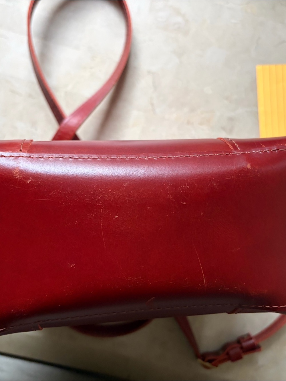 Portland Leather Lola Crossbody Tote in Cowboy Sunset - Picture 6 of 8